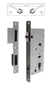 Serratura con scontro e sede per cilindro di sicurezza