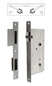 Serratura con scontro piano