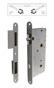 Serratura con scontro piano