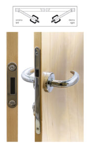 SET SERRATURA NAUTA 'MAGNETIC BLOCK' CON MANIGLIE 'HORN' E SCONTRO