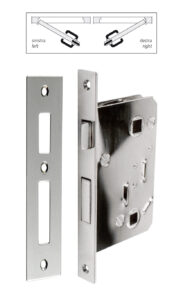 Serratura con scontro e quadro per bloccaggio 7mm