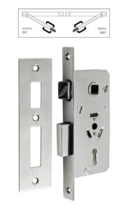 Serratura con scontro e 2 chiavi