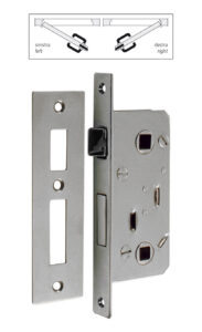 Serratura con scontro e quadro per bloccaggio 7mm