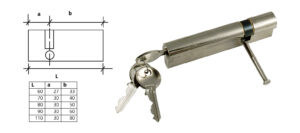 Cilindro di sicurezza con 3 chiavi