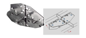 Cerniera a molla per tavoli ribaltabili