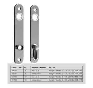Placca per serratura art. 5040