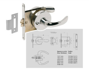 Set serratura simmetrica