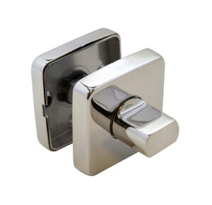 COPPIA ROSETTE QUADRATE 50X50MM INOX CON BLOCCO PRIVACY