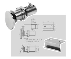 Chiusura âFlush lockâ con scontro adatta a spessori da 4 a 27 mm